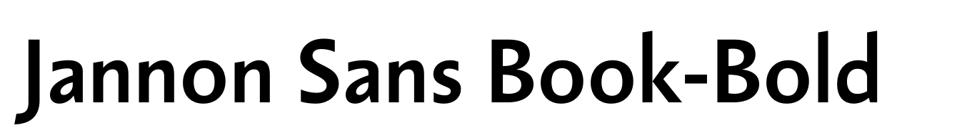 Jannon Sans Book-Bold